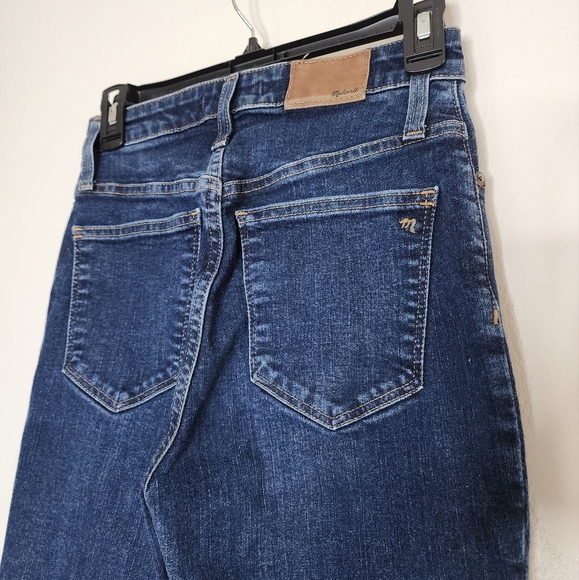 Madewell Curvy High Rise Skinny Dark Medium Wash Denim Womens Preppy Summer - Picture 6 of 13